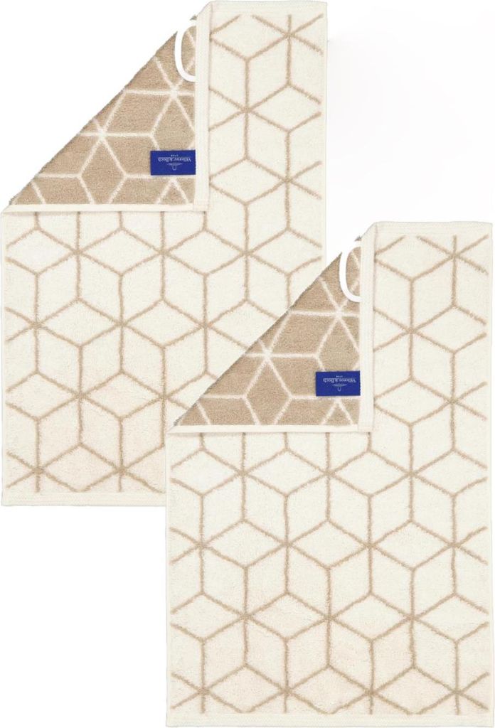 2 Stück Villeroy & Boch Gästetuch Coordinates 2557-33 cashmere 30x50