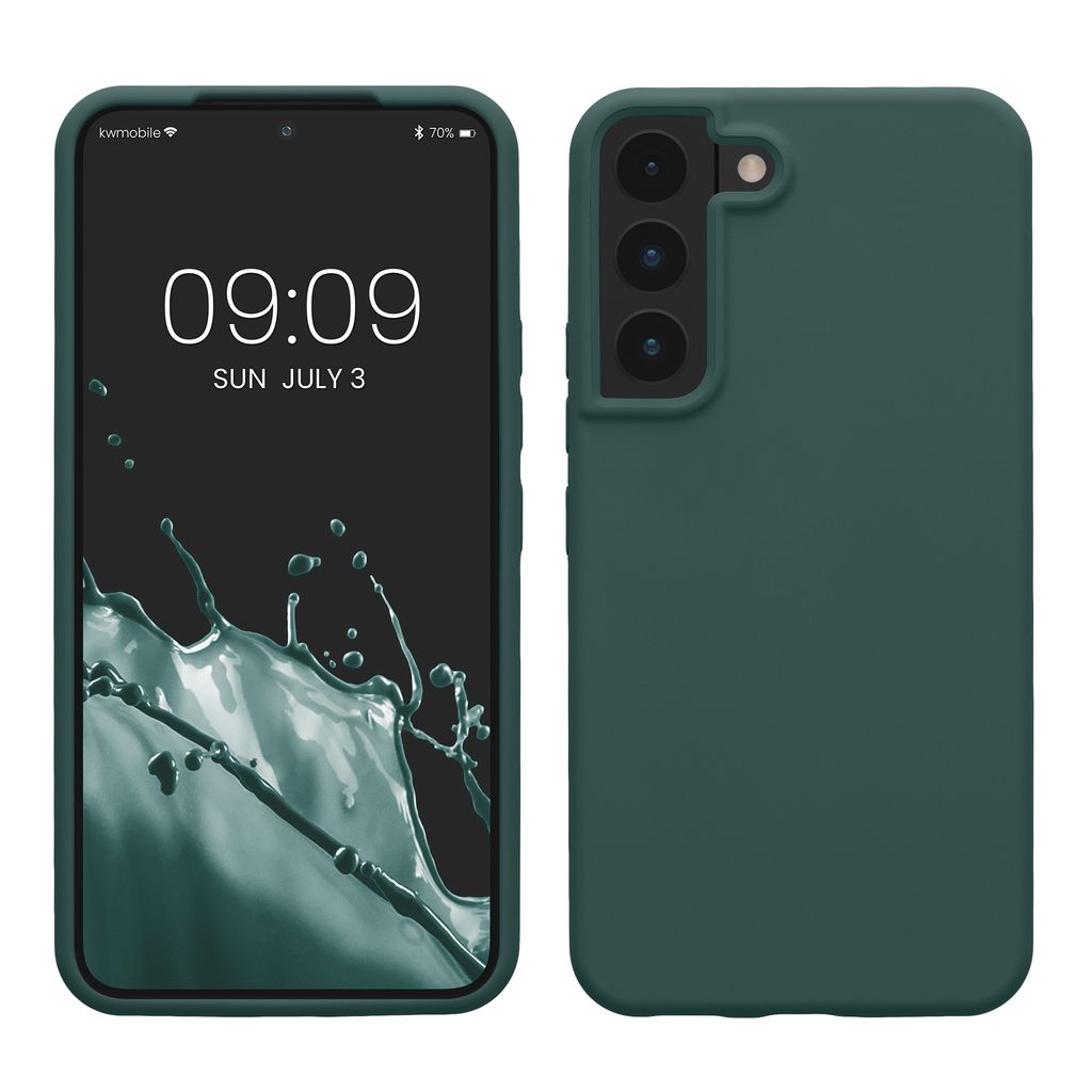 kwmobile Schutzhülle kompatibel mit Samsung S22 Hülle - Silikon Case Handyhülle S22 - Handyhülle Samsung S22 weiche Oberfläche - kabelloses La...