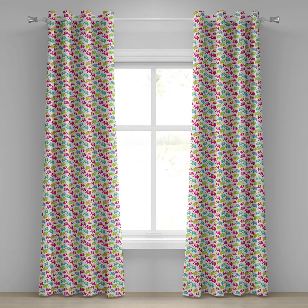 Tende Decorative ABAKUHAUS Elefanti 280x175 - Design Infantile Moderno