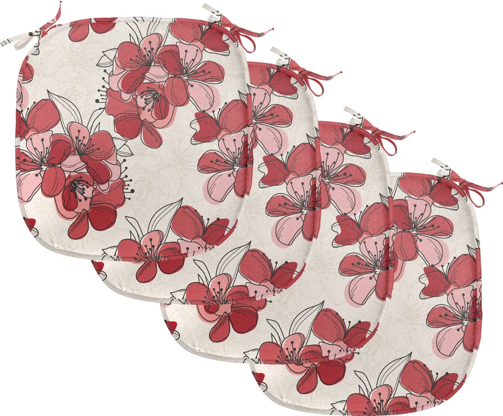 Set 4 Cuscini Floreali Artistici ABAKUHAUS 40x40 Arredo Sala