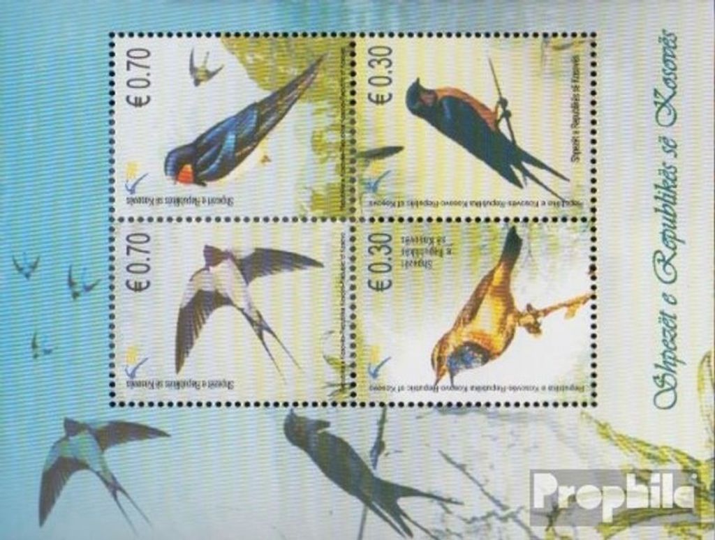Briefmarken Kosovo 2010 Mi Block16 (kompl.Ausg.) postfrisch Vögel