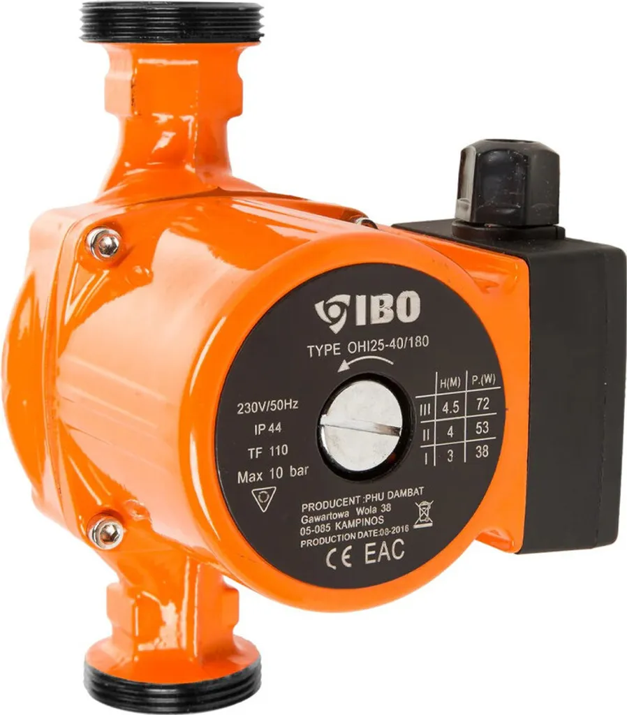 Circulateur de chauffage eau chaude OHI 25-40/180 triphasé ajustable - 2
