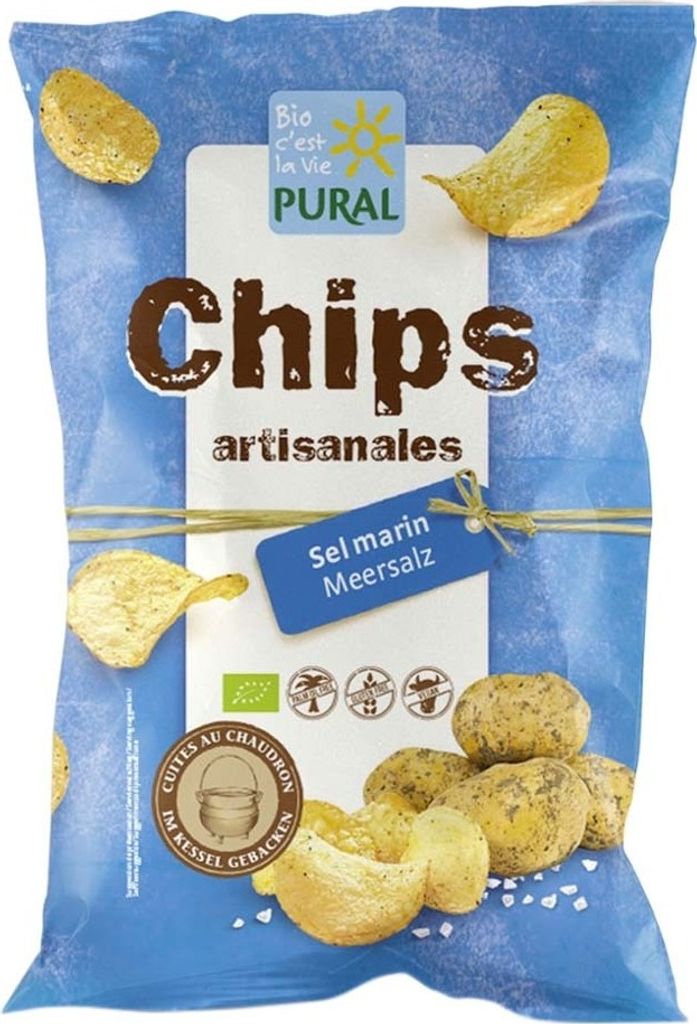 Chips de pommes de terre sel de mer 120g Image du produit 
