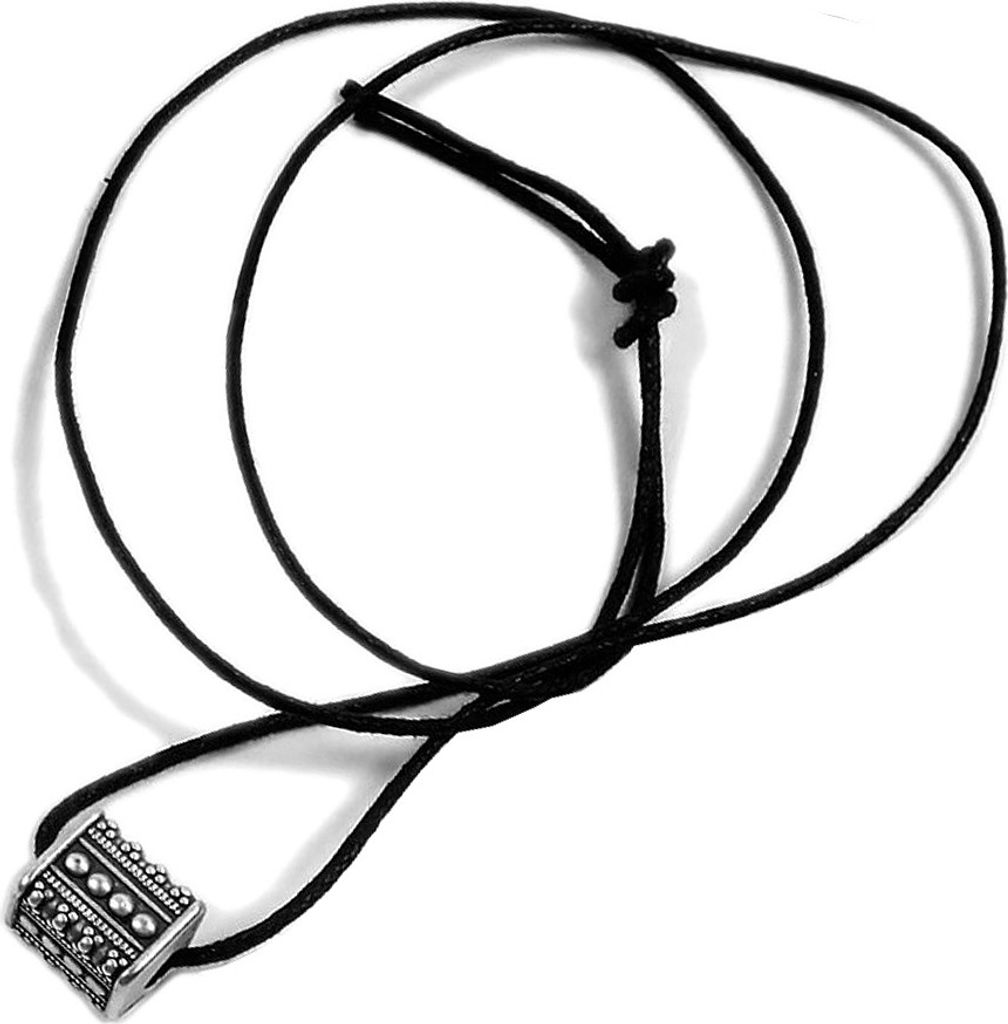 Minott Kette schwarzes Lederband zum verknoten mit Anhänger 21378