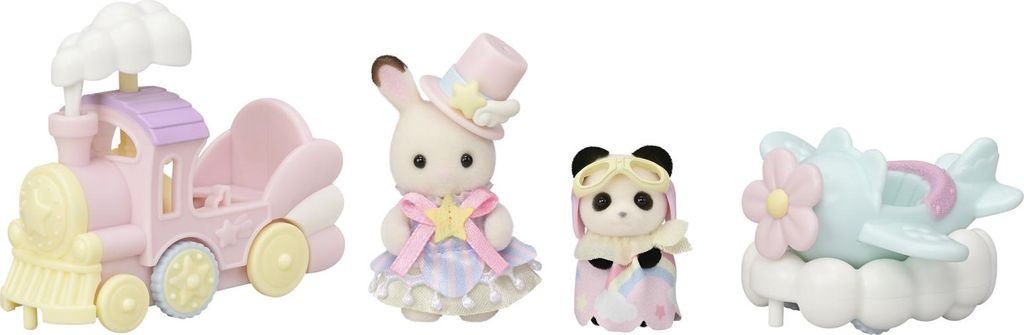Playset Sylvanian Families Amusement Park Ride - Plane & Train Bunt