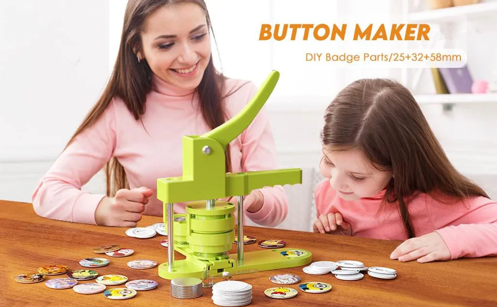 Machine à badges anti-raté Kit Button Maker 300 badges et 3 matrices