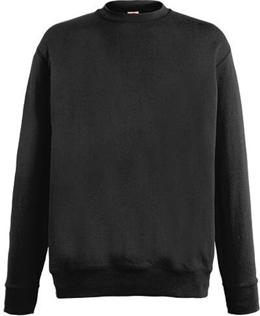 Fruit of the Loom - New Lightweight Set-In Sweat - Black - M