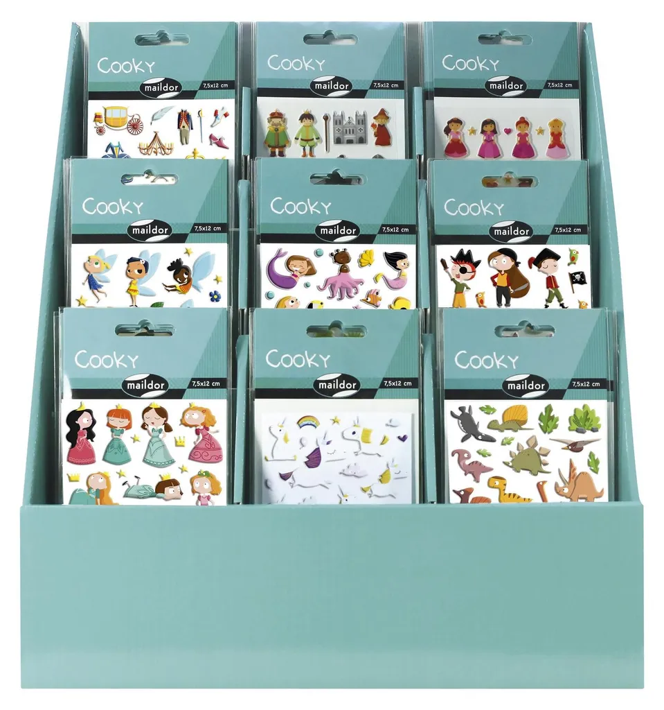 Présentoir Cooky Maildor 9x10 motifs féeriques en relief pour DIY