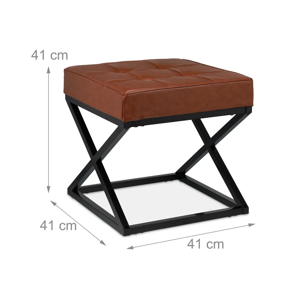 Pouf Relaxdays Similpelle: Design Contemporaneo per Casa Moderna - 6