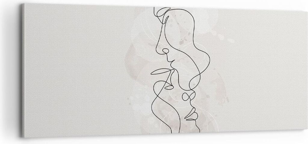 Bild auf Leinwand - Leinwandbild - Einteilig - Einzeilig Mann Frau - 100x40cm - Wand Bild - Wanddeko - Wandbilder - Leinwanddruck - Bilder - Wandde...