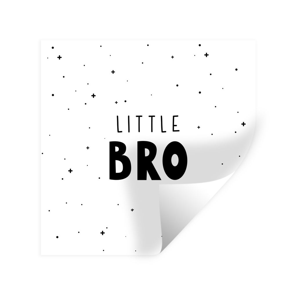 MuchoWow Wandtattoo Wandsticker Wandaufkleber Sprichwörter - Kind - Jungen - Kleiner Bruder - Zitate 100x100 cm Selbstklebend und Repositionierb...