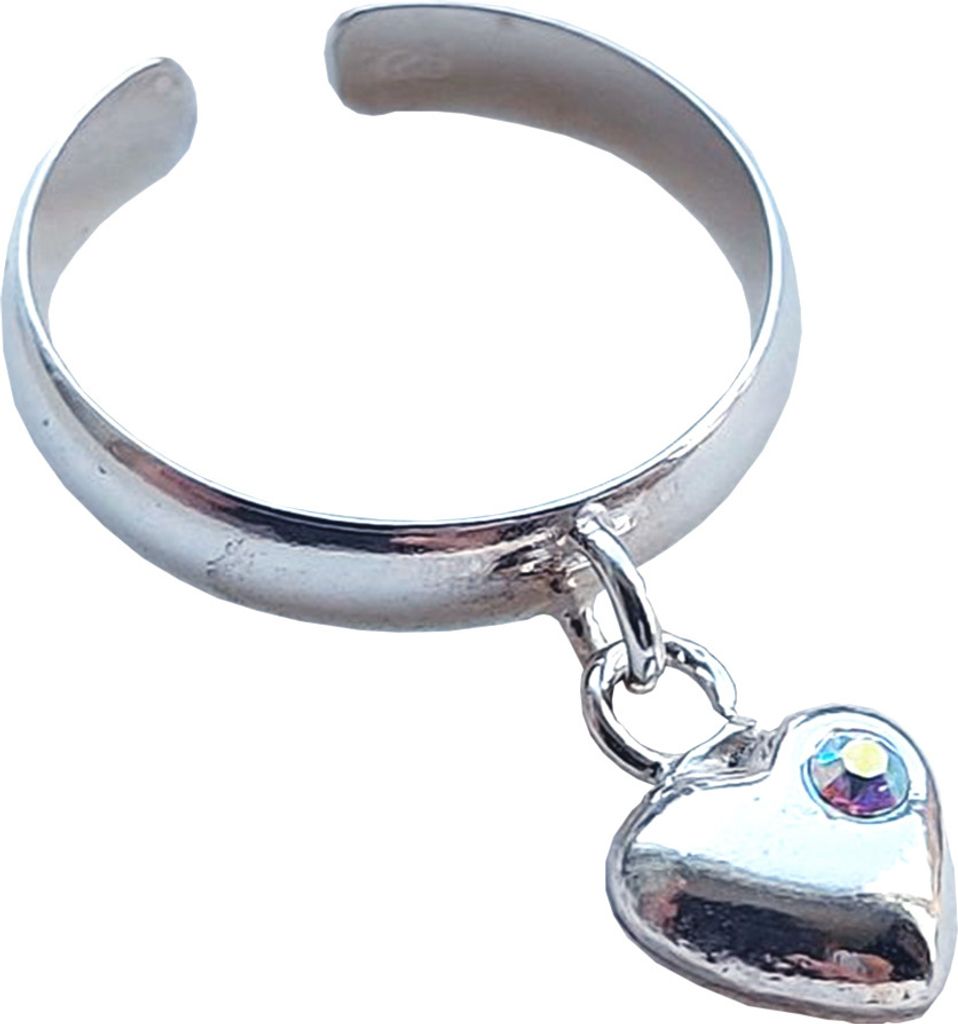 Zeh-Ring Herz aus 925 er Sterling Silber
