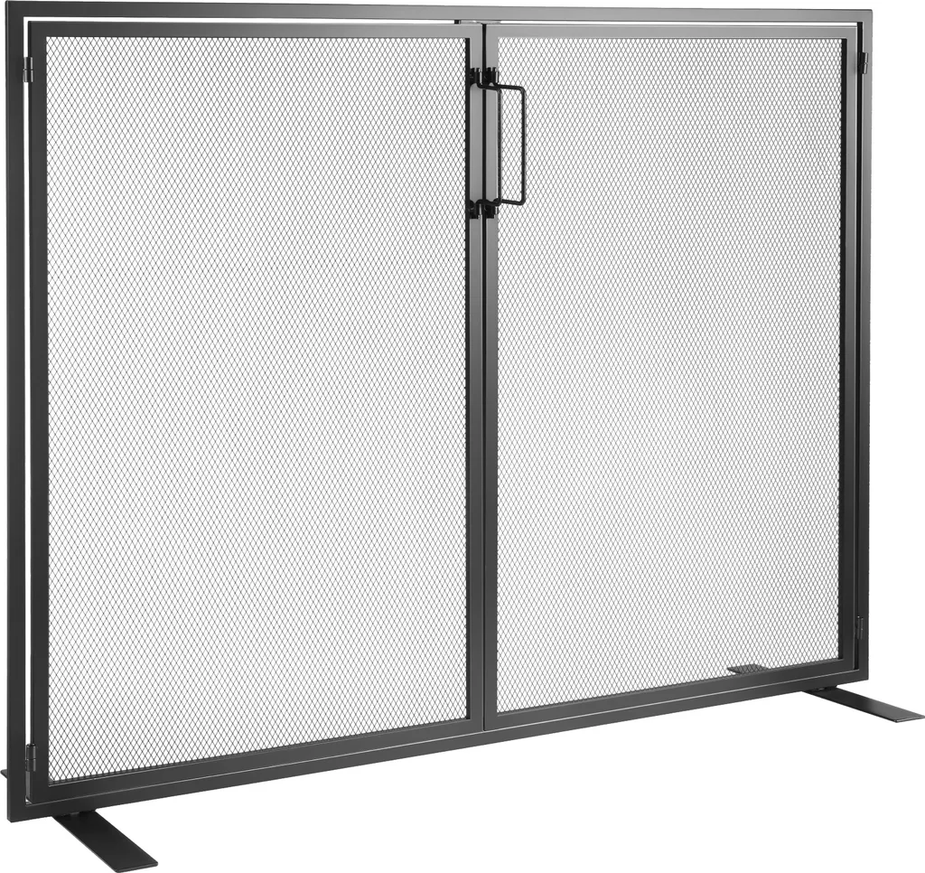 Protection de Cheminée Grille Pare-Étincelles Vintage en Fer 99 cm
