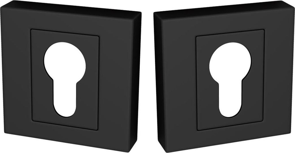Kurzes quadratisches Schild, schwarz