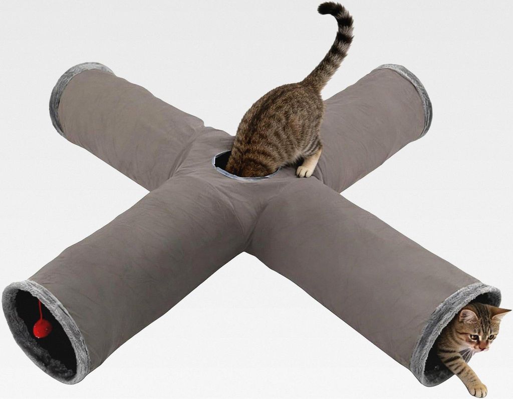 Tunnel für Indoor-Katzen, Interaktives Faltbares Bett, Flexible Katzenspielhäuser für Innen, für Kätzchen, Halloween, Weihnachten, Geburtstags...