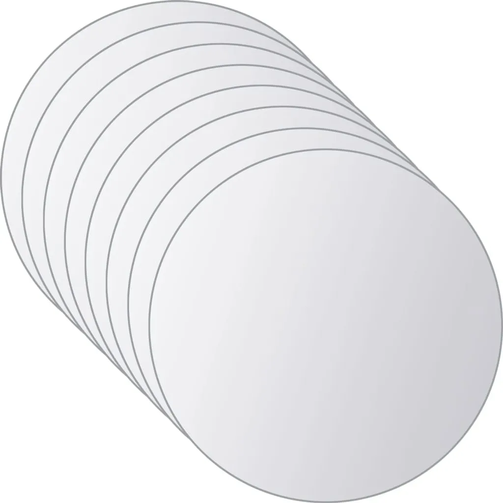 Décoration murale miroir rond 16 pièces en verre pour salon et chambre