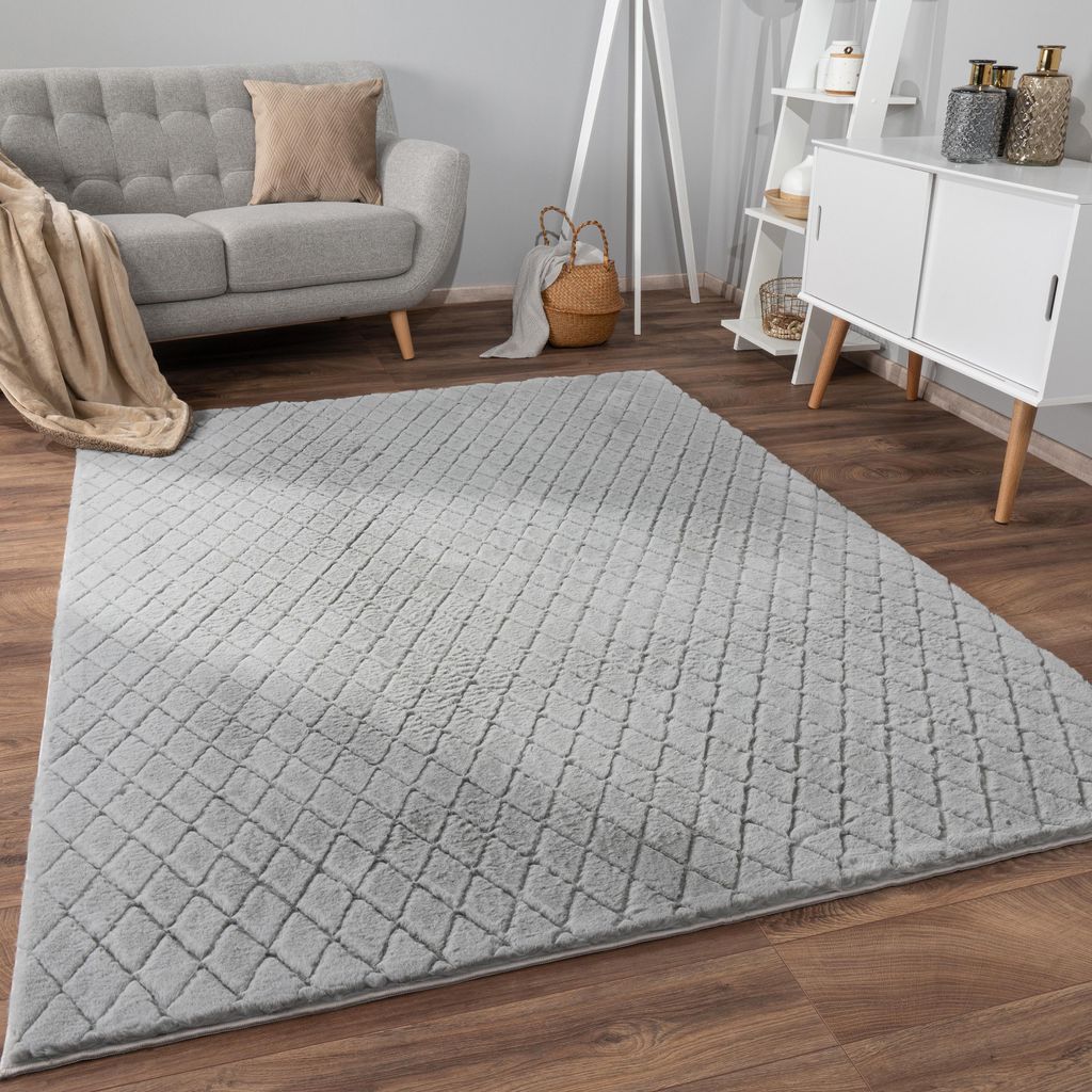 Teppich Bubble Wohnzimmer Schlafzimmer Hochflor Fell Geometrisches Design 3D Grösse 60x100 cm