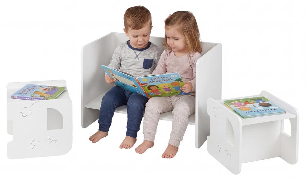 COSTWAY Tavolo multifunzione 6 in 1 per bambini, set tavolo Immagine del prodotto 