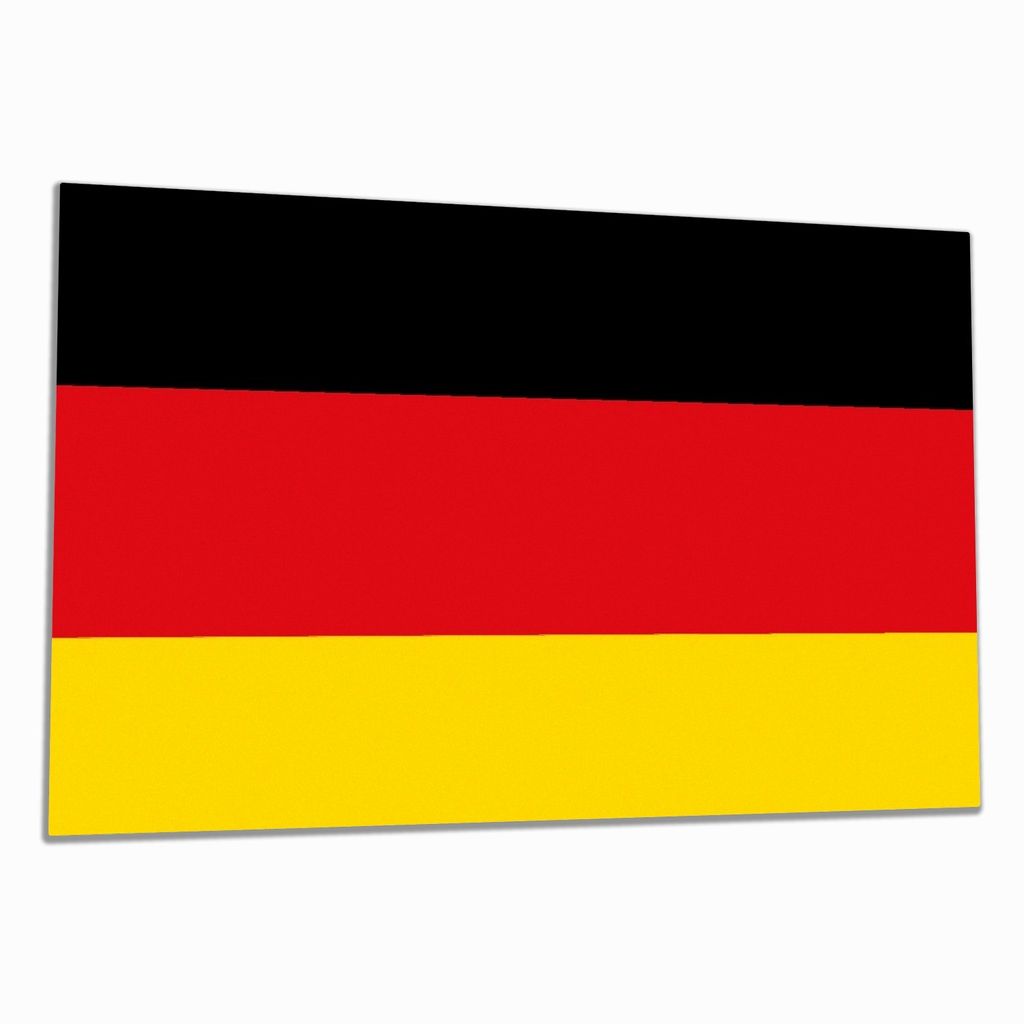 Wallario Herdabdeckplatte aus Glas, Größe 90 x 52 cm 1-teilig, Motiv Deutsche Flagge