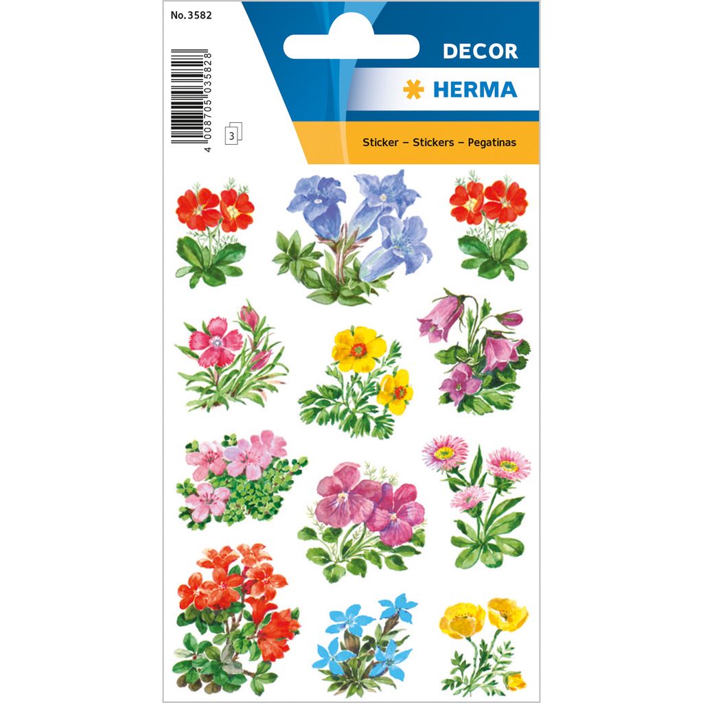 36 HERMA Aufkleber 3582 Blumen Produktbild 