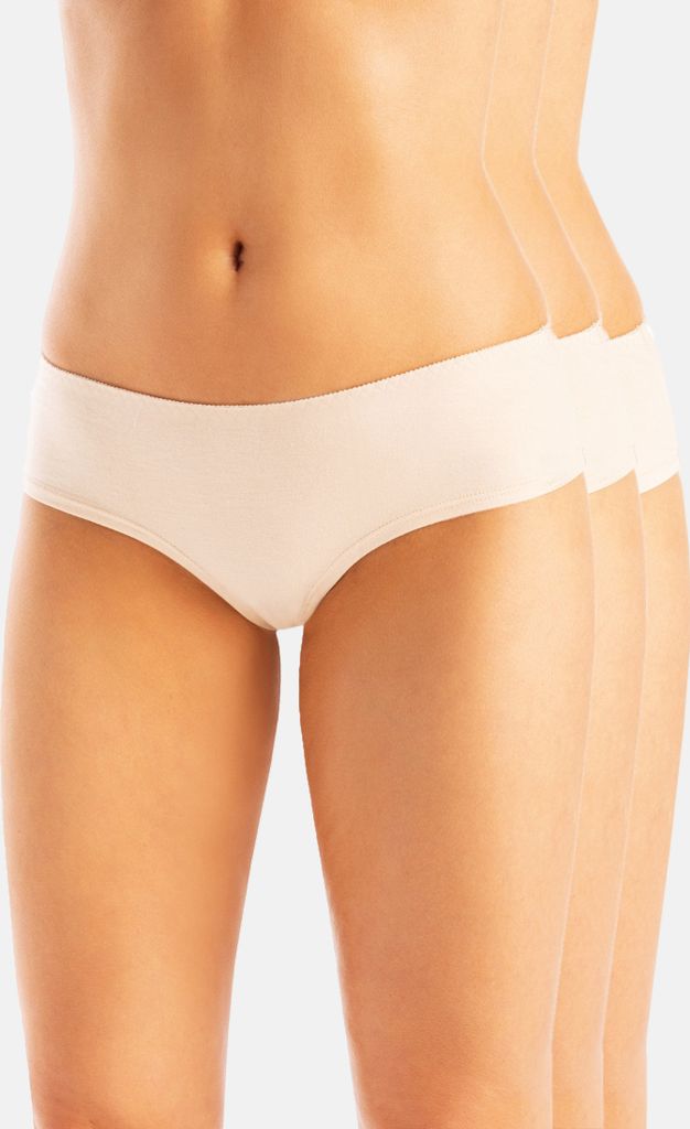 Teyli 3er pack: Klassisches Damen-Bambushöschen Braziboo Female 572-3 beige XXL