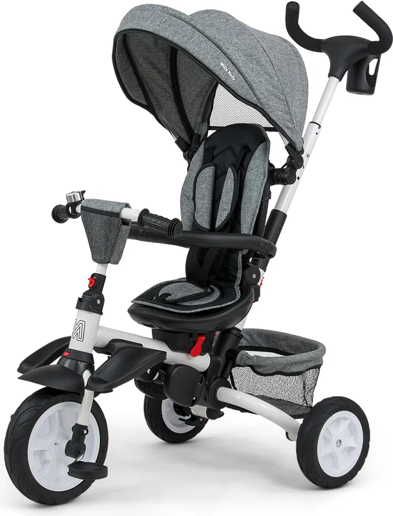 Milly Mally Stanley Gris Poussette 6en1 Évolutive pour Bébé et Enfant