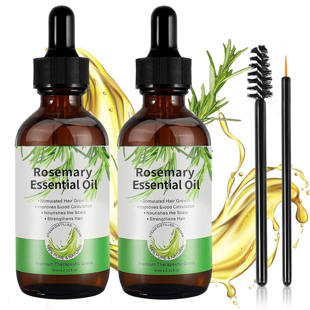 AriNoy Rosmarinöl mit Silikonbürste für Haare und Kopfhaut, Produktbild 