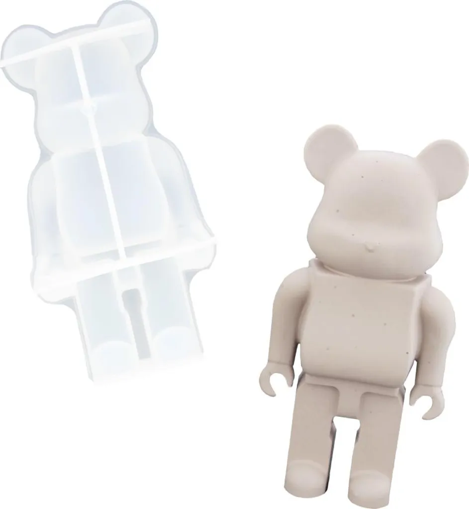 Moule en silicone Ours robot pour Jesmonite et résine - 17,8x9,4 cm