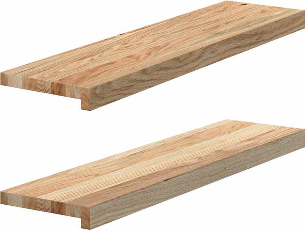 Möbel Fensterbänke 2 Stk. Unbehandelt 80x20x2 cm Massivholz Eiche - Außenfensterbänke 4009094