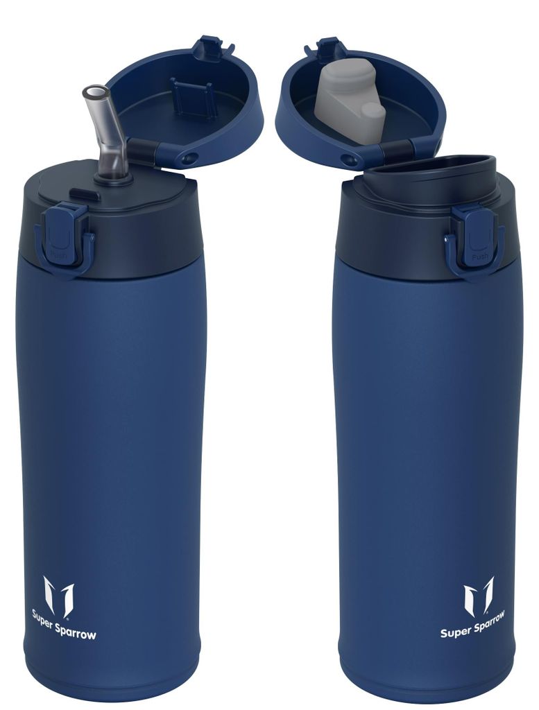 Super Sparrow Trinkflasche, Edelstahl 18/8, 500ml, BPA-frei, auslaufsicher, für Sport und Outdoor