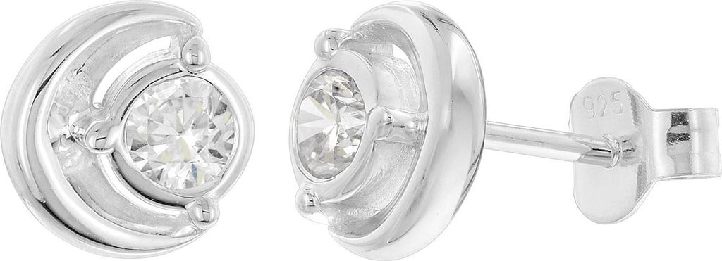 trendor 21422-01 Damen-Ohrringe 925 Silber Ohrstecker Zirkonia