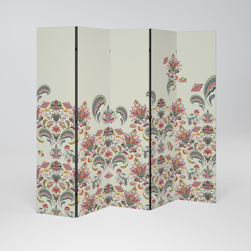 SpaceRebels Paravent Raumteiler - 5-teilig Raumtrenner, Druck 1-Seite - Raumtrenner - Trennwand Wohnung - Room Divider - Spanische Wand Deko Modern...