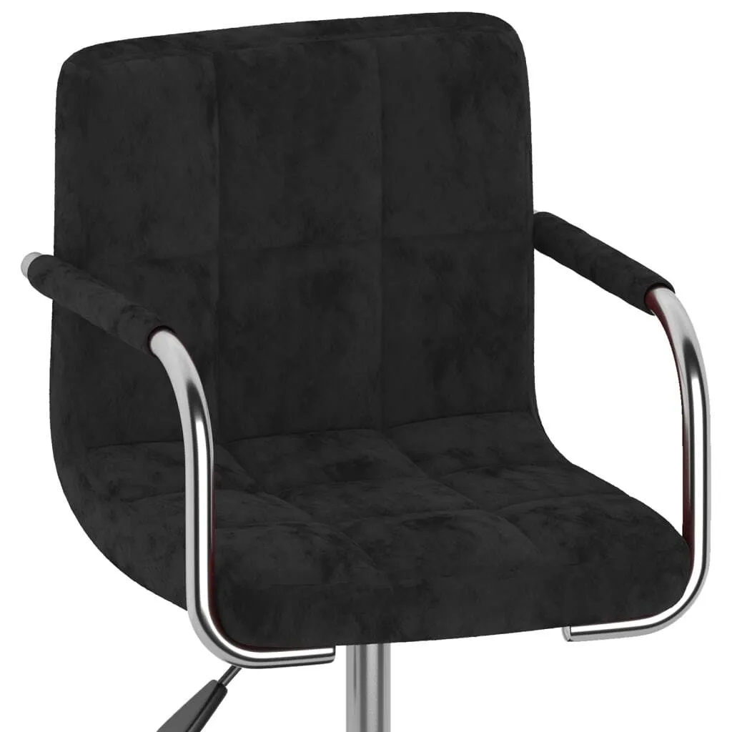 Sedia vidaXL Velluto Nero: Design Contemporaneo per Interni Chic - 14