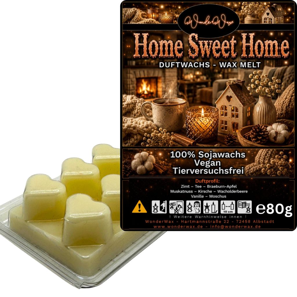 WonderWax Duftwachs Wax Melts für Duftlampe, 6 Herzen Produktbild 