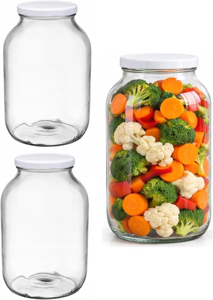 2 x 3L Einmachglas mit Schraubdeckel großes Vorratsglas Produktbild 