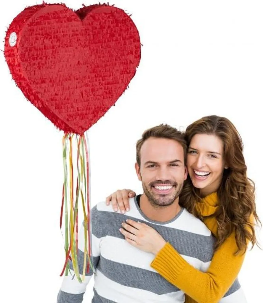 Pinata Coeur Rouge pour Animation de Goûter d'Enfant et Fête de Famille