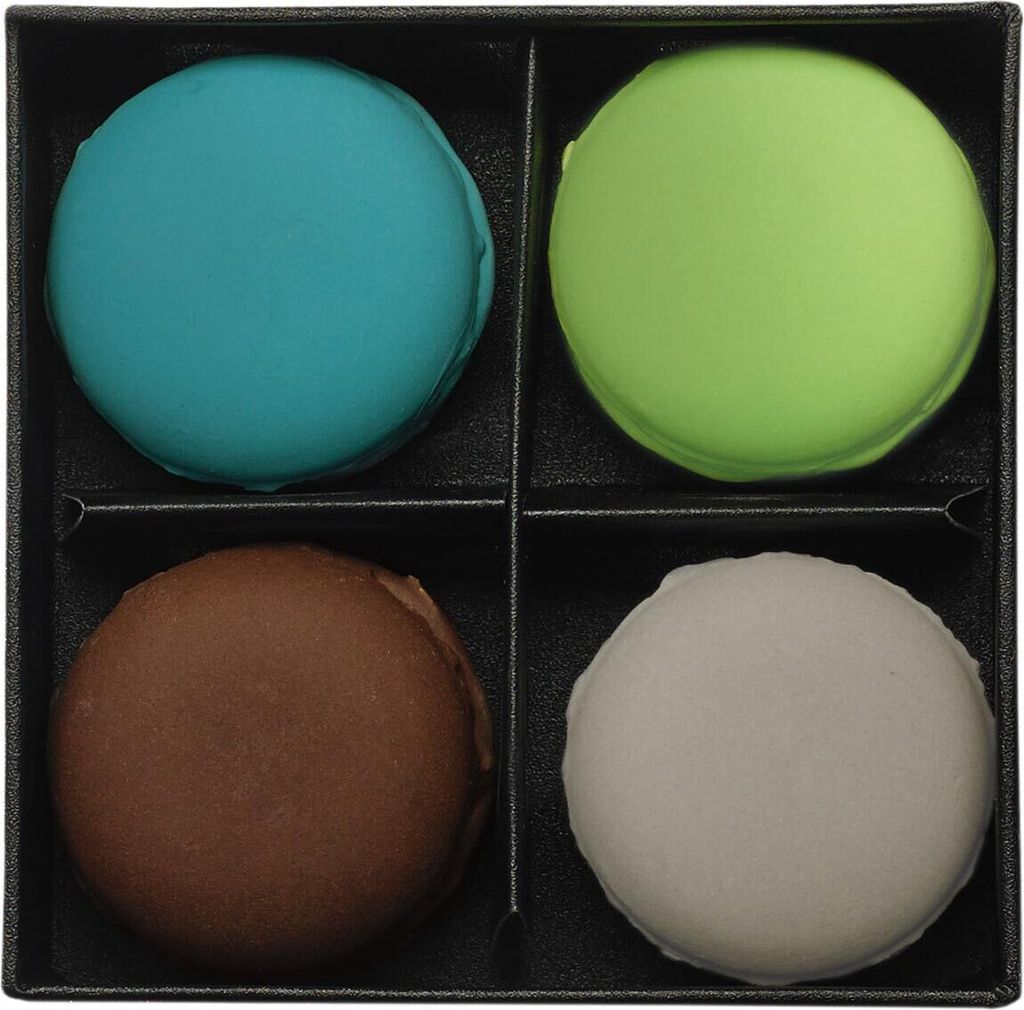 ASA Selection Deco Macaron, Mint & Chocolate Dekoration, 4-tlg., Feinsteinzeug, Mint, Grün, Braun, Grau, Ø 4.5 cm, 66779444