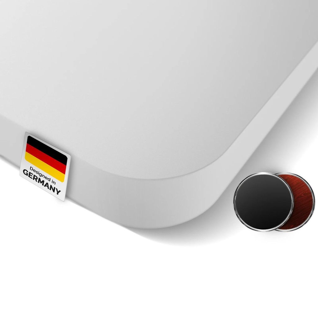 DESKSPACE Tischplatte 2,5 cm Extra-Dick – Weiße Schreibtischplatte 140×70 cm, Ideal für höhenverstellbare Schreibtische, robust & langlebig