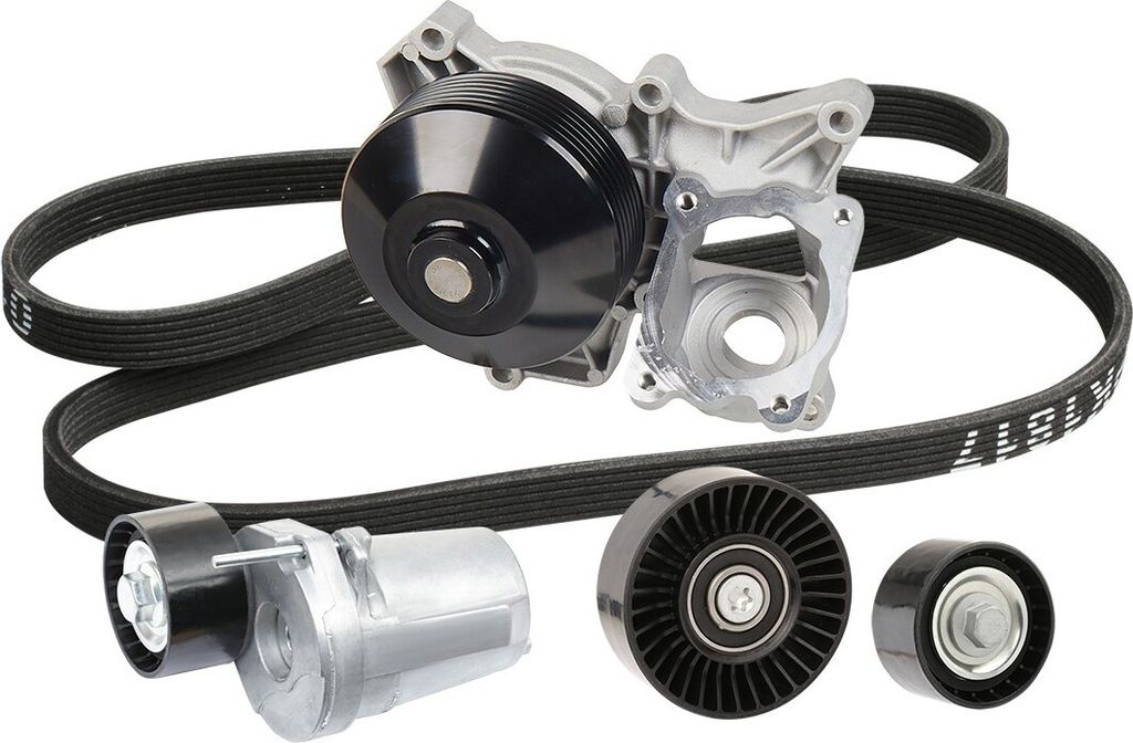 RIDEX 4172P0079 Wasserpumpe + Keilrippenriemensatz für BMW 3 Touring (E91) 3 Limousine (E90) 1 Schrägheck (E87) X1 (E84) 3 Coupe (E92) 3 Cabrio (...
