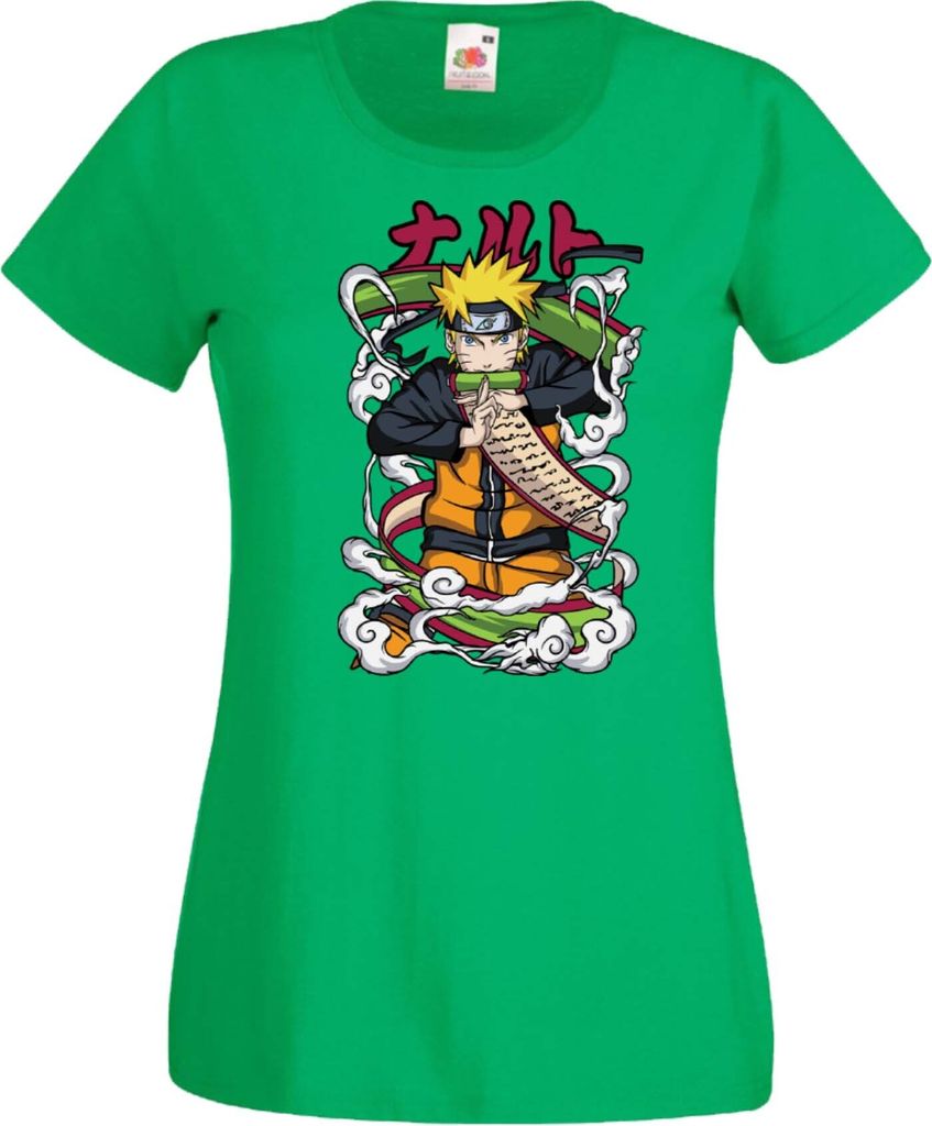 Damen T-Shirt Naruto Toad Sage Var-008 Toad Form, Lady L / Grün