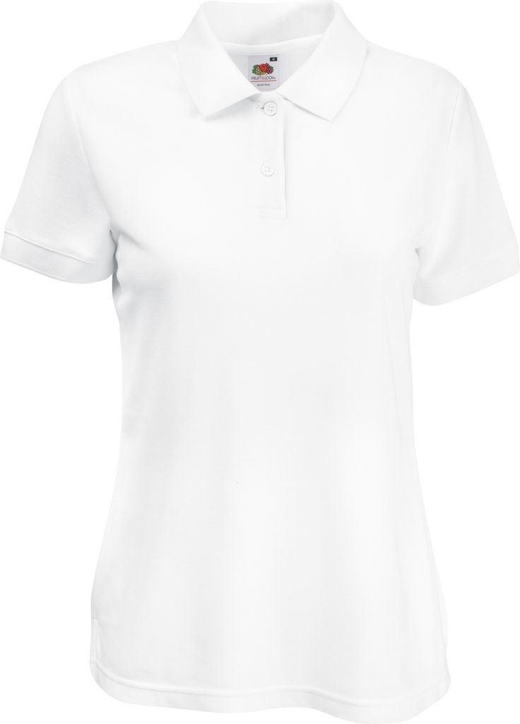 Fruit Of The Loom Damen 65/35 Poloshirt, Kurzarm BC384 (L) (Weiß)