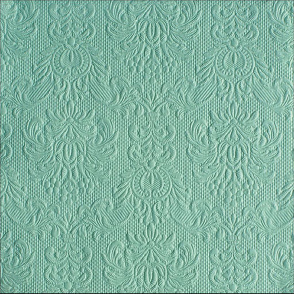 Servietten Papier 33x33cm Elegance geprägt 15 Stück Helltürkis