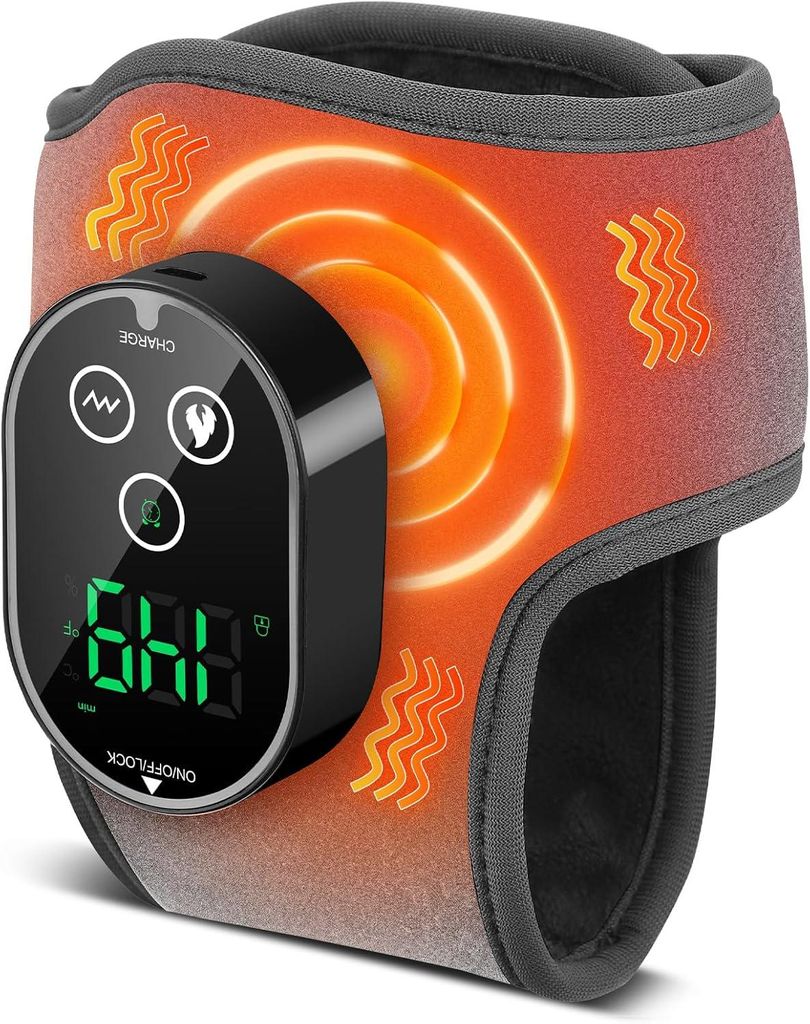 Fussmassagegerät Elektrisch, Fußmassagegerät mit 3 Vibrations, 4 Heats und 3 Timer, Fussmassage Aufladbar mit 3000mAh Akku, Fußmassage für Dur...