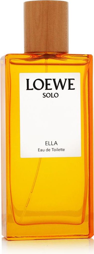 A bottle of Loewe Solo Ella Eau de Toilette is shown against a white background.