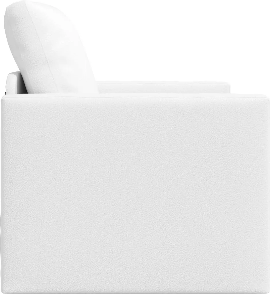 Lit d'Appoint Pliable pour Studio - Canapé Convertible Blanc en PVC - 6