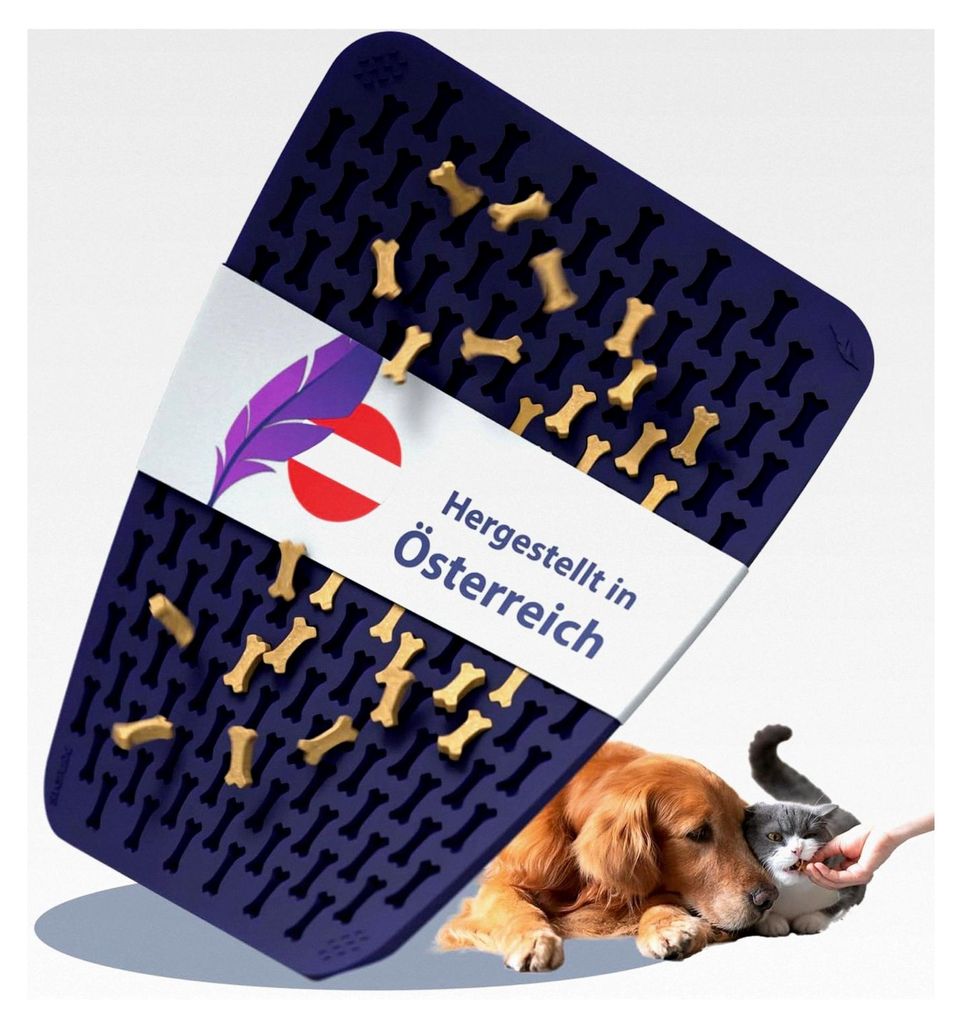 Österreichische Backmatte für Hundekekse in Knochenform (2,6 cm) aus Silikon, Antihaftend und Lebensmittelecht (BPA-frei)