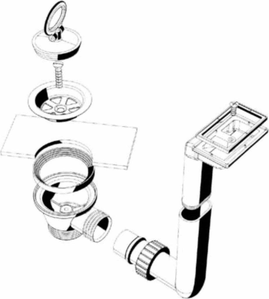 BLANCO Ablaufgarnitur 1,5'' Stopfen FLEX, FLEX mini