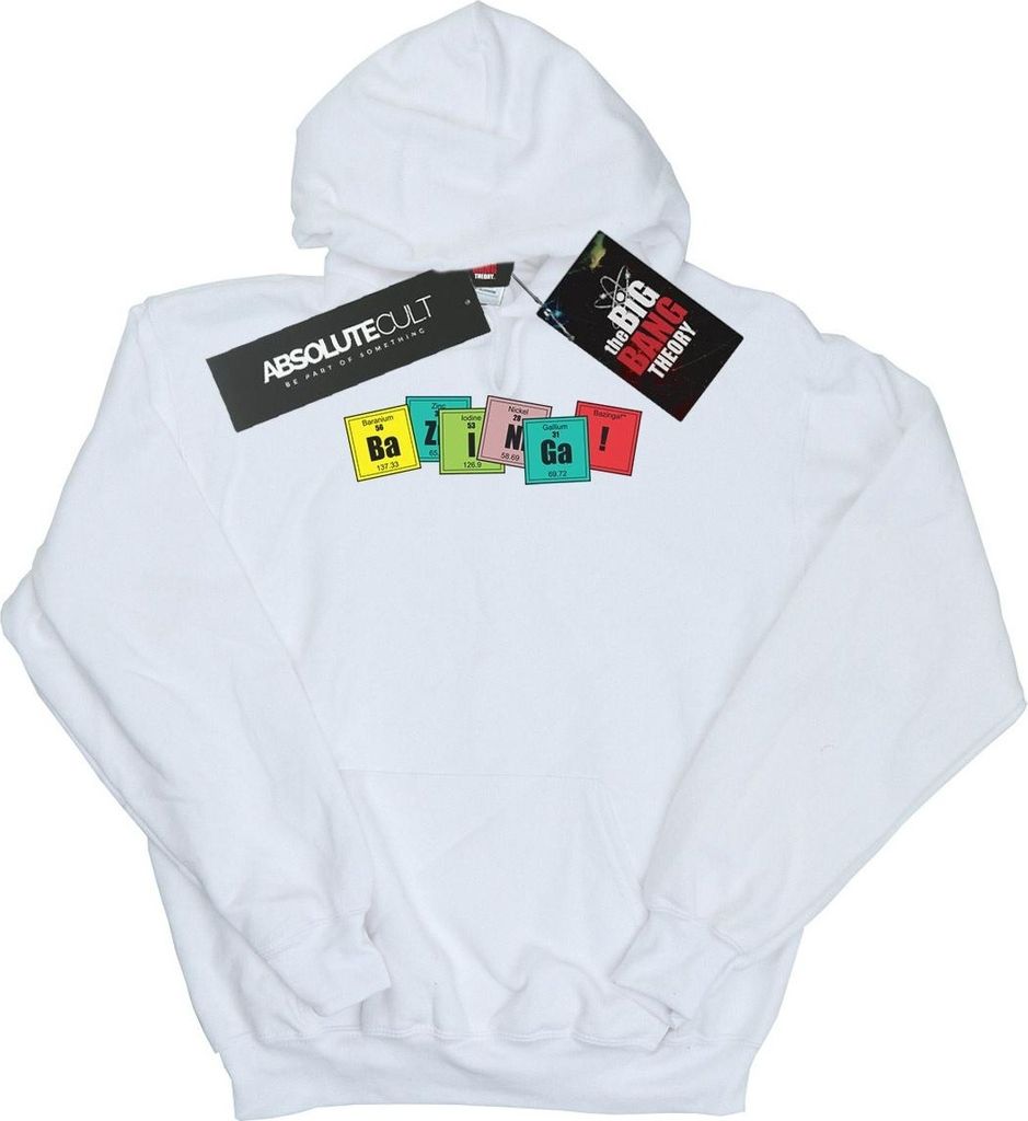 The Big Bang Theory - "Bazinga" Kapuzenpullover für Herren BI4397 (L) (Weiß)
