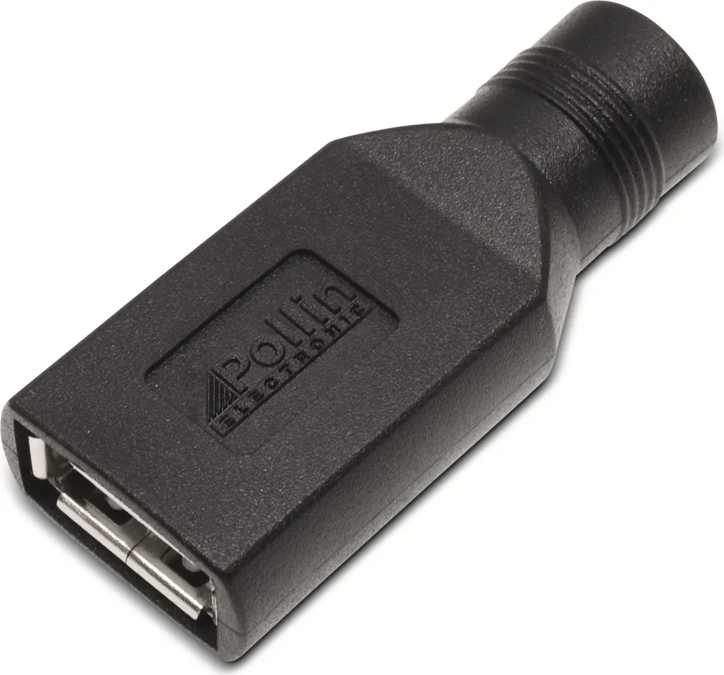 Adattatore per spina cava, accoppiamento cavo 5,5/2,1 ad accoppiamento USB-A