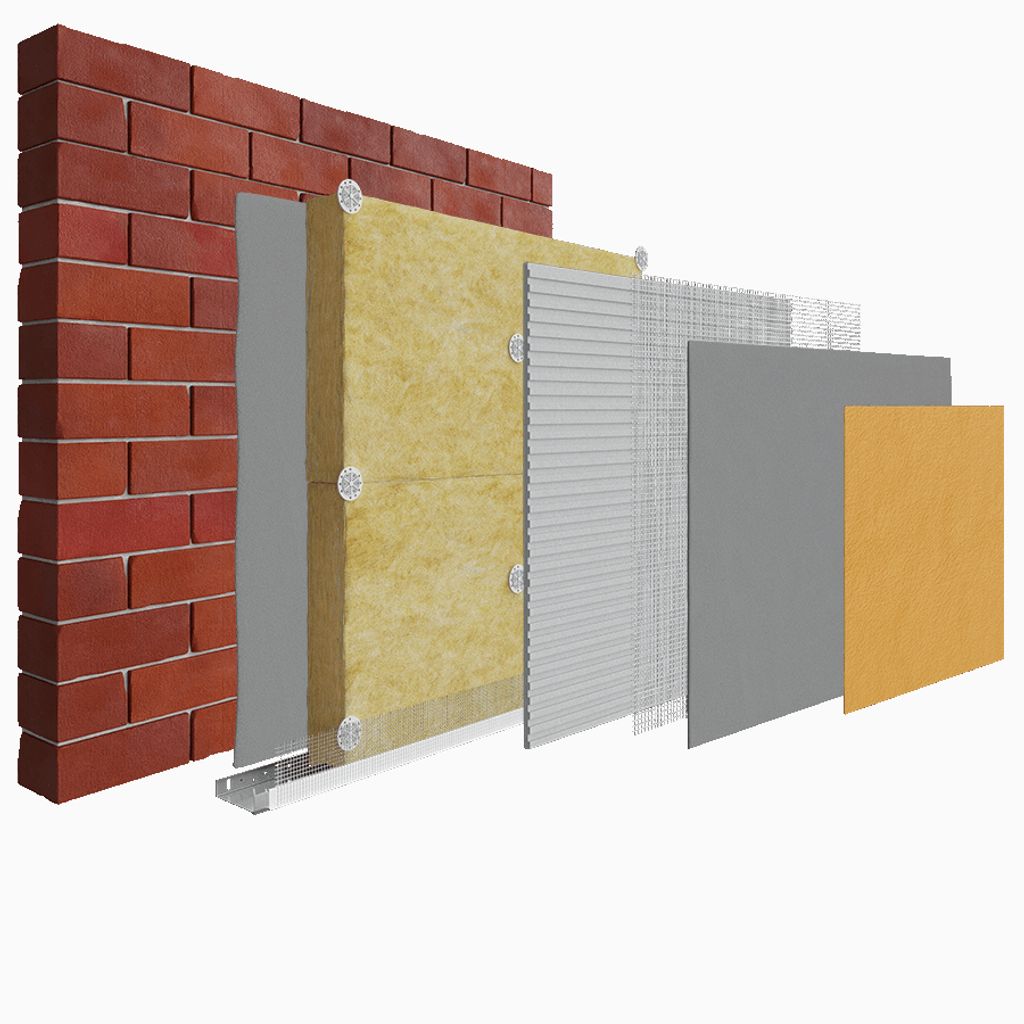 150m² WDVS Steinwolle 034 Komplettpaket mmoo 80mm Fassadendämmung WLG034 WDVS Putzträgerplatte Dämmplatte VWS Mineralwolle Wärmedämmung System